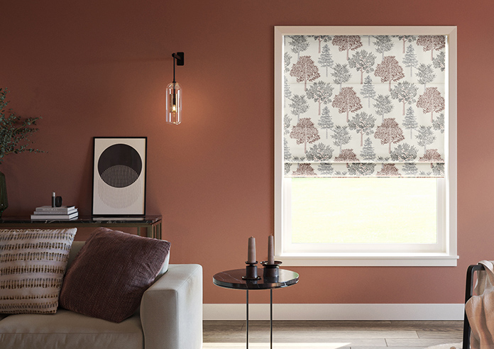Coppice Faux Silk, Ginger - Motorised Roman Blind - Image 3